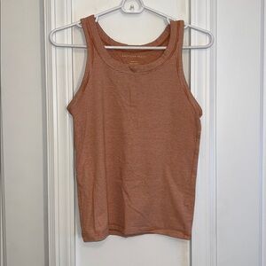 American Eagle Rust and White Striped Top